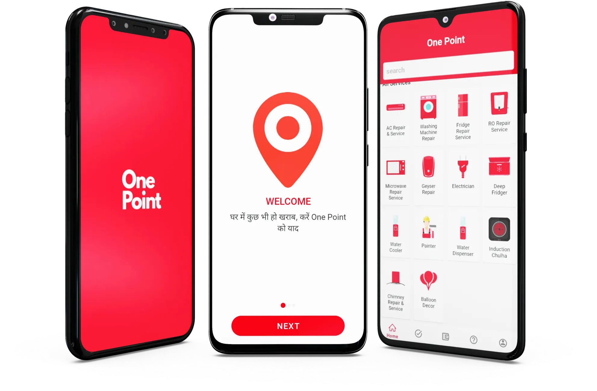 one point services customer app